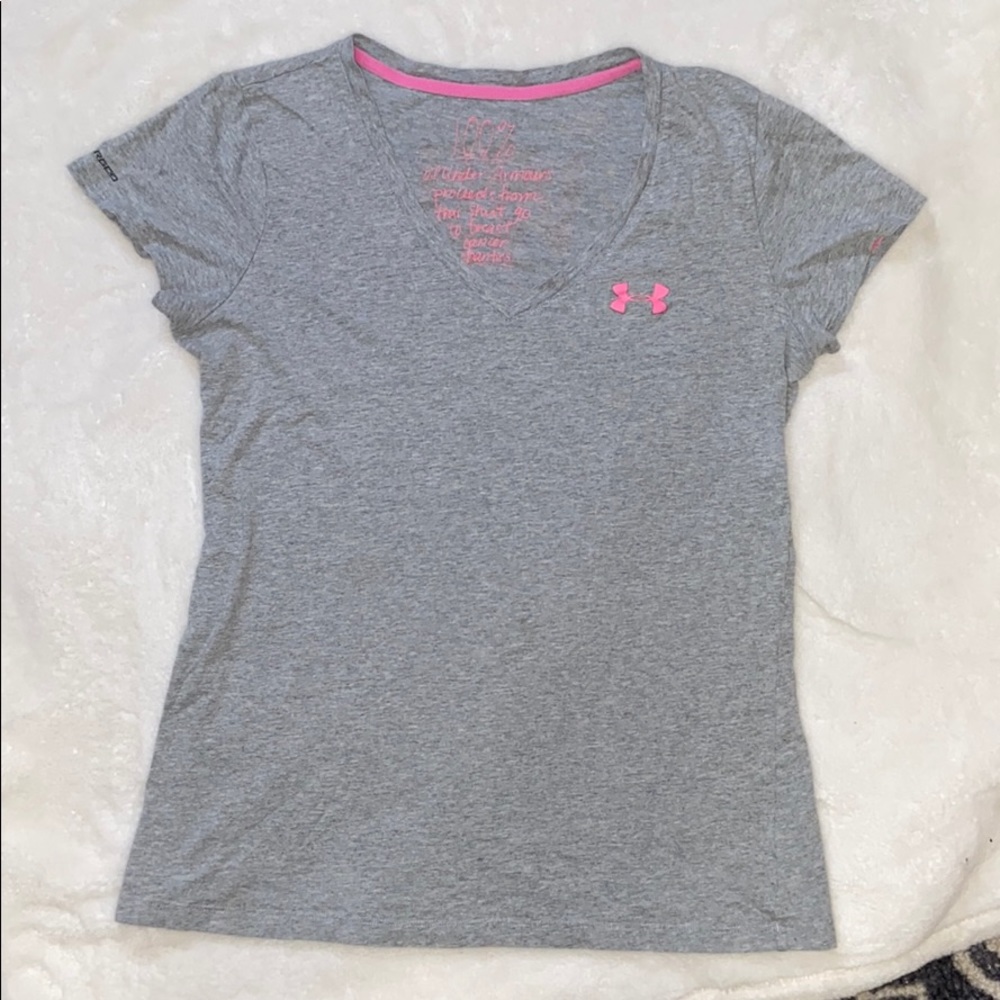 Under Armor Cancer Support Tee Shirt